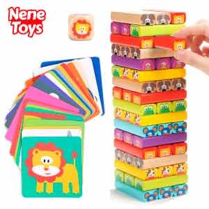 Nene-Toys---Torre-de-Bloques-de-Madera-4-en-1